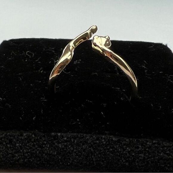 14k solid Gold Snake Ring | Snake Ring | Real Gold trendy Ring | - Picture 8 of 10